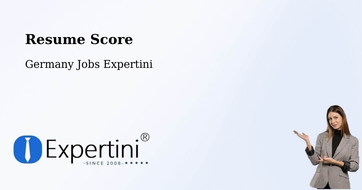 Resume Score & Job Description Match Tool – Schöneck - Germany Jobs Expertini